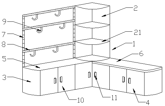 Combined type balcony cabinet