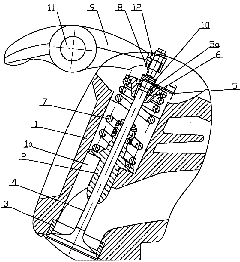 Engine exhaust valve structure