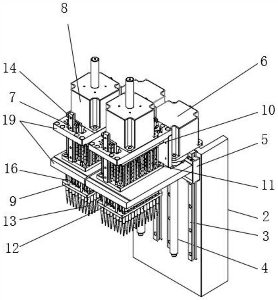 Full-automatic double 96-channel pipetting device