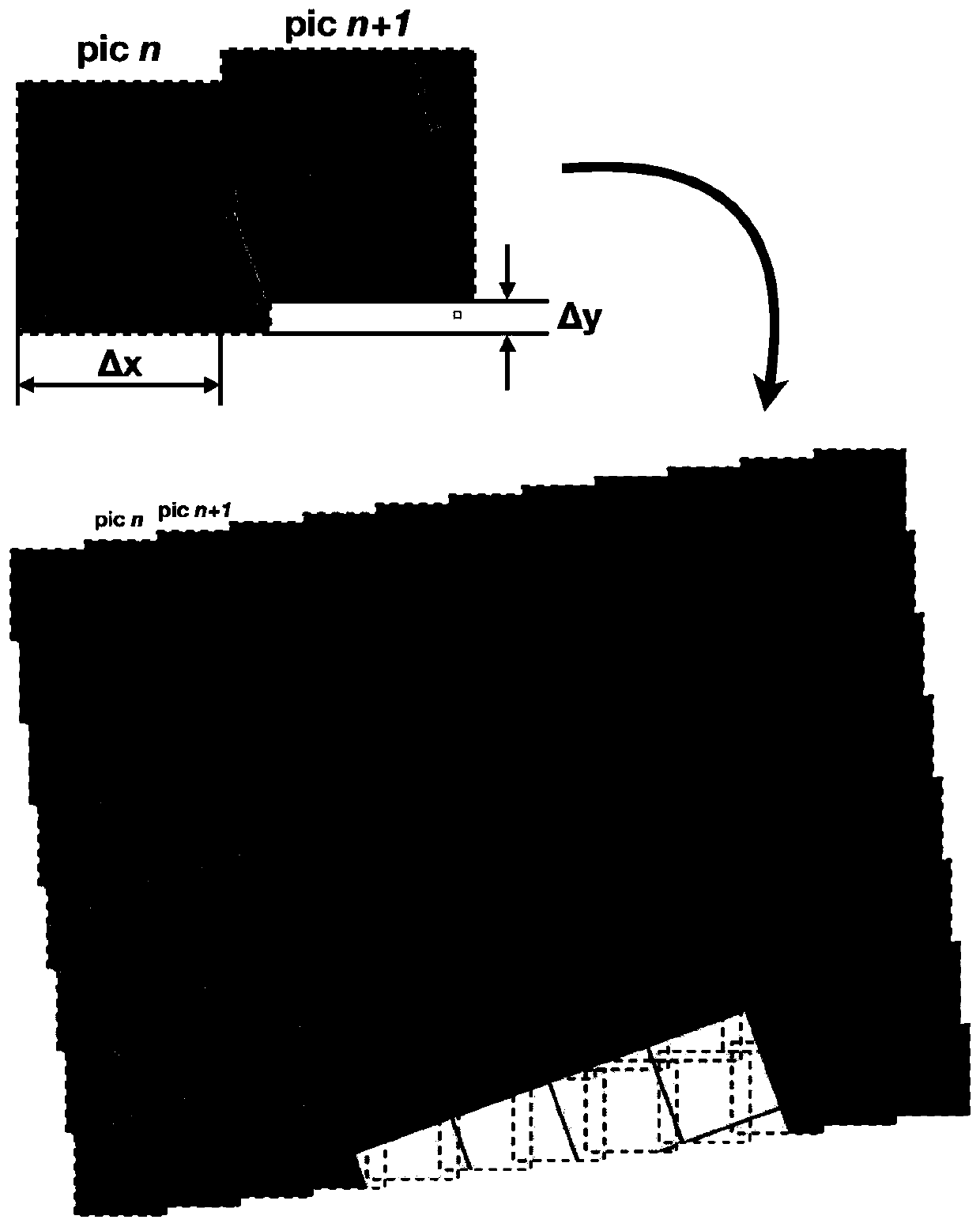 Device for shooting large-area sample on microscope and use method thereof