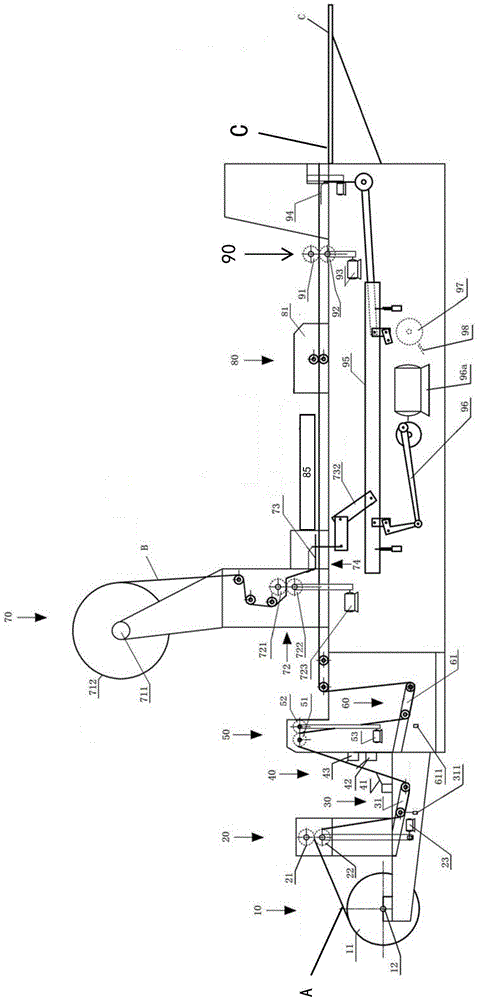 Nail beautifying foil production equipment