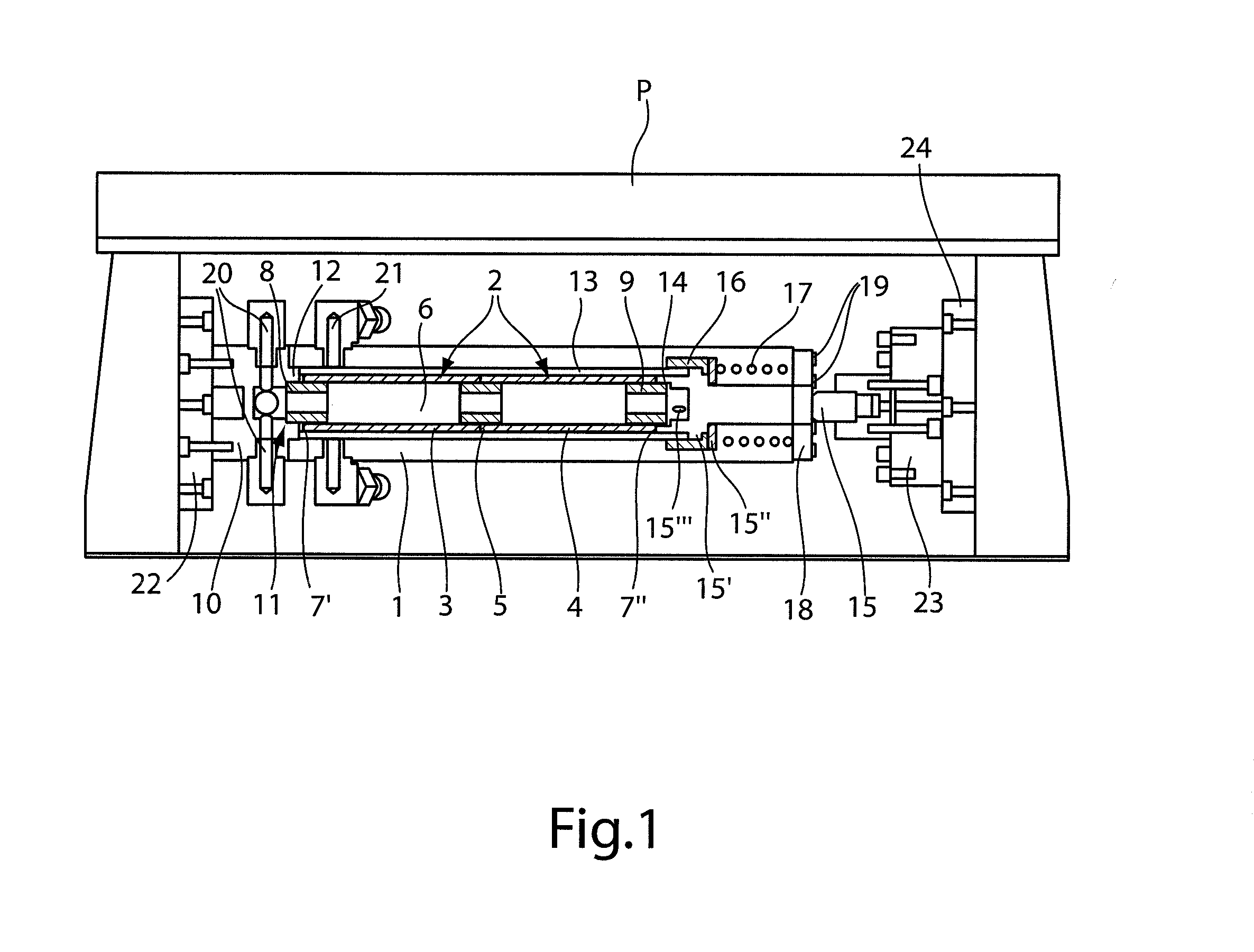Actuating drive and method for cooling a solid body actuator housed in an actuating drive with an actuating element