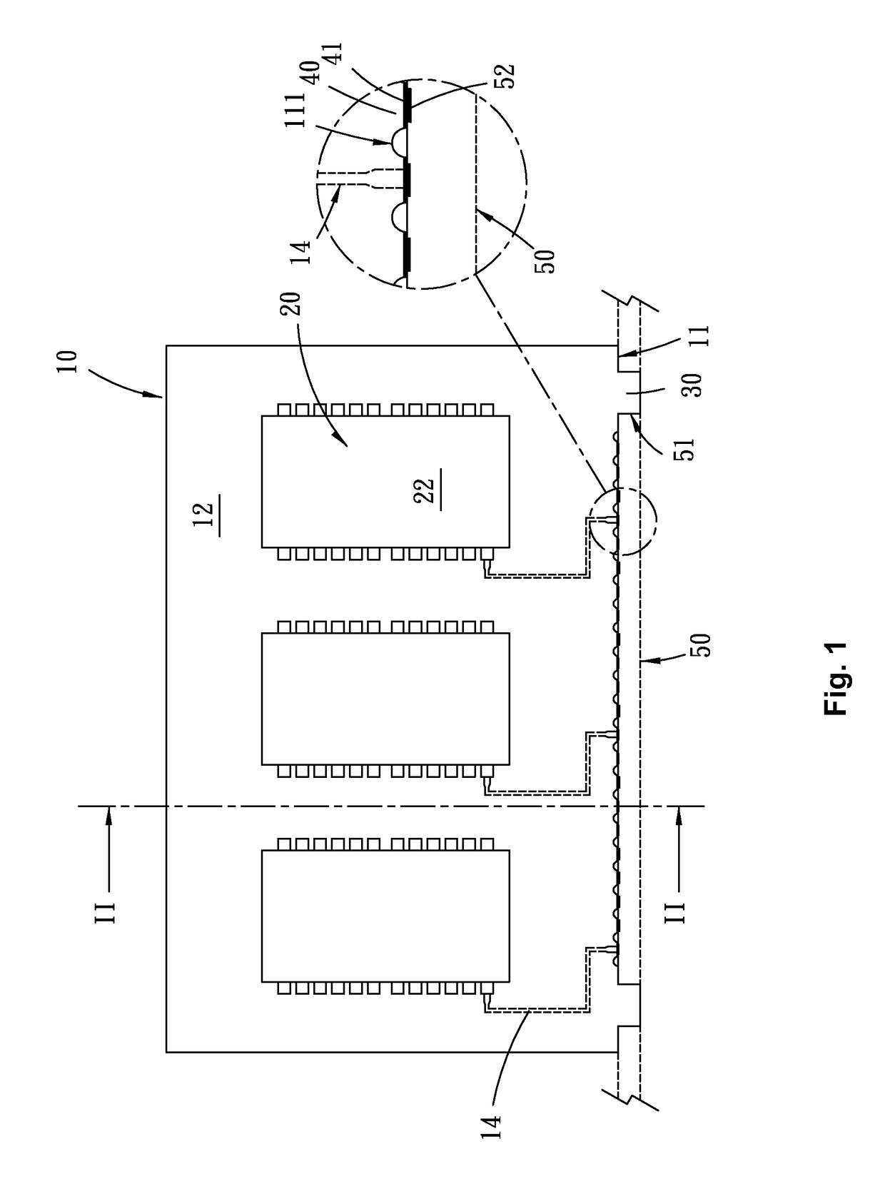 Circuit module having surface-mount pads on a lateral surface for connecting with a circuit board