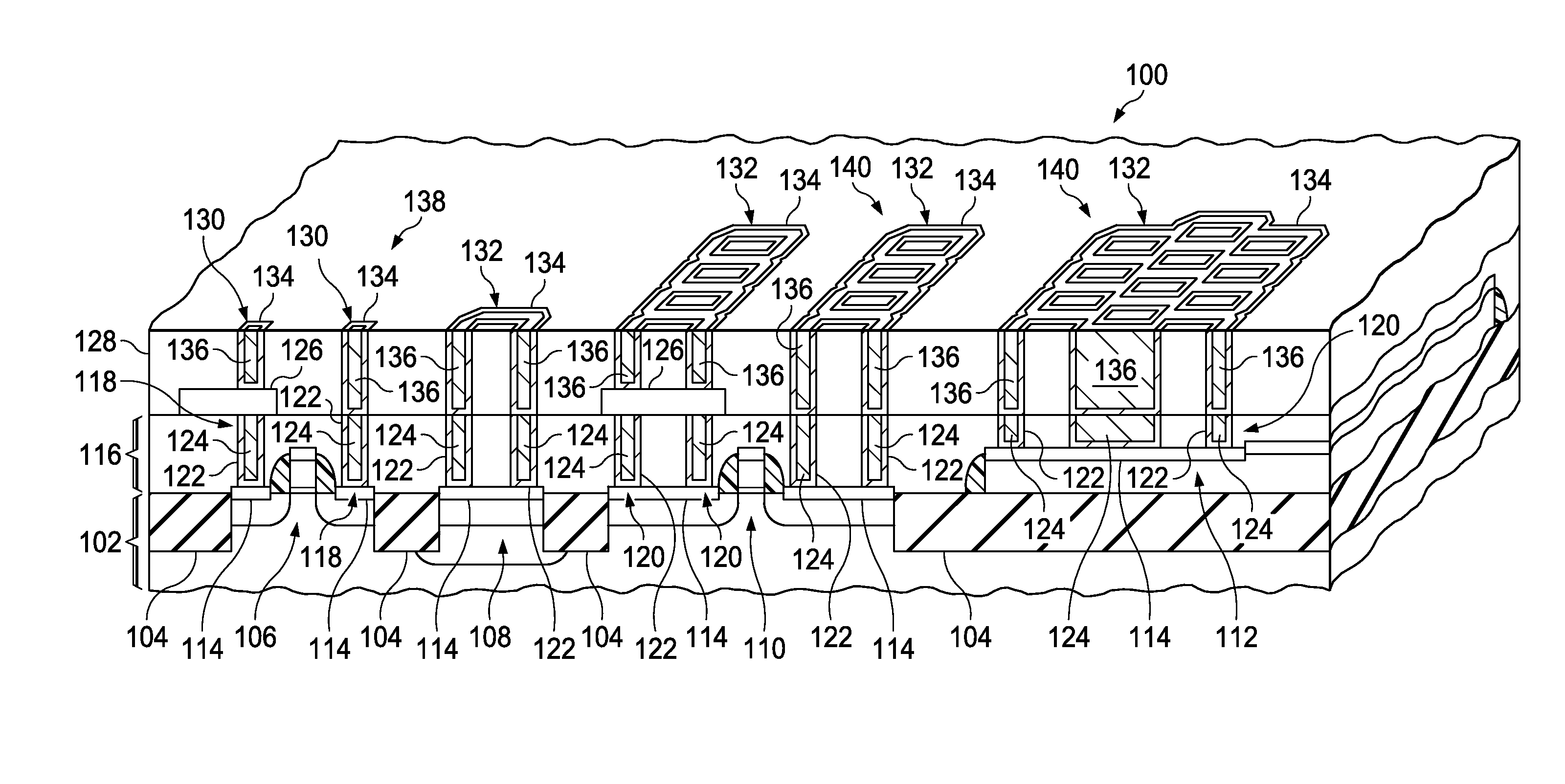 Low resistance stacked annular contact