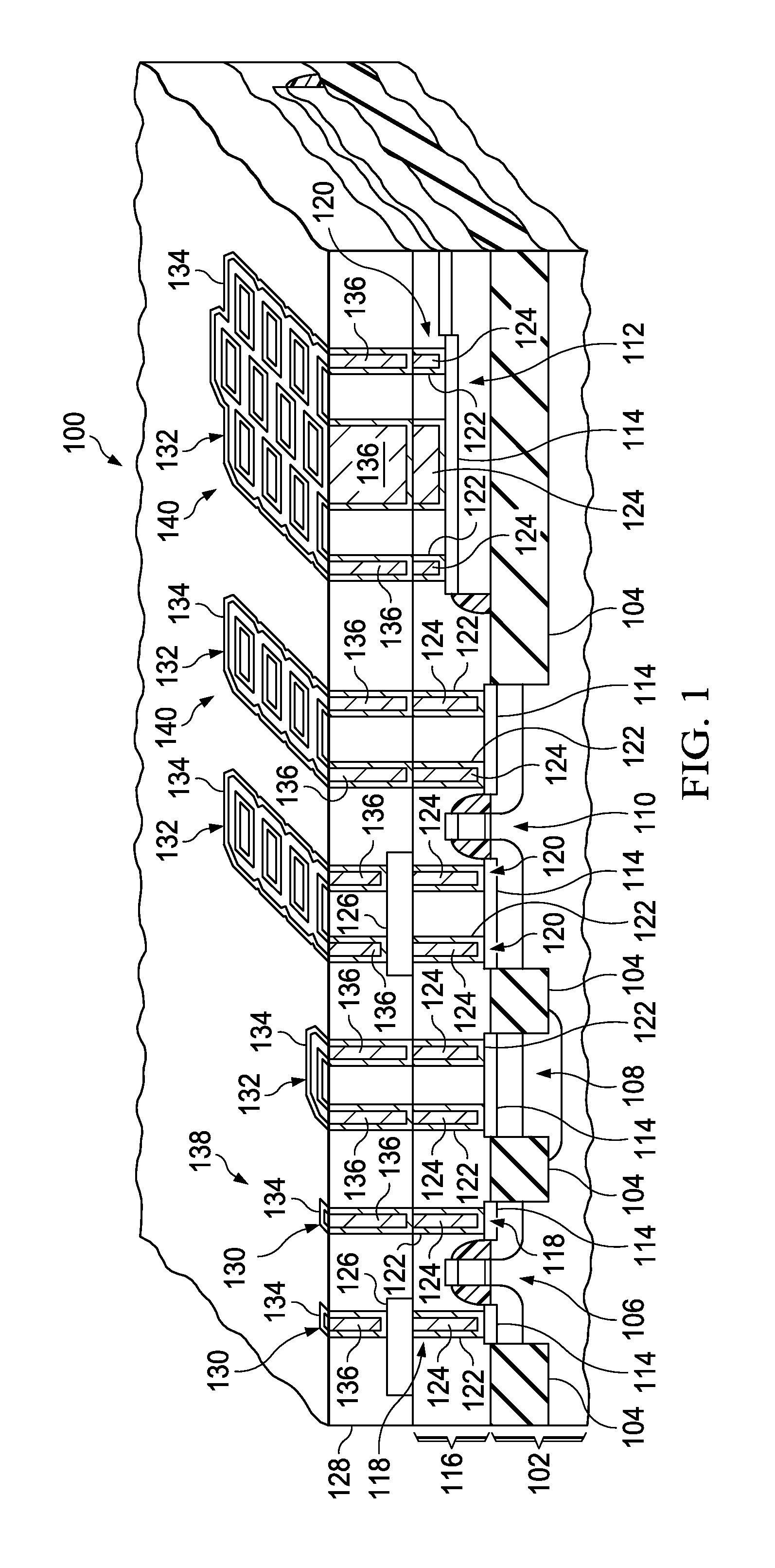 Low resistance stacked annular contact