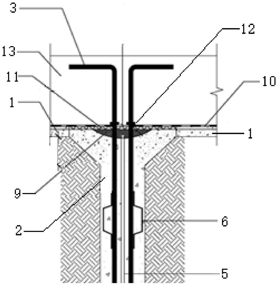 Rapid precipitation construction method for anti-floating anchor rod