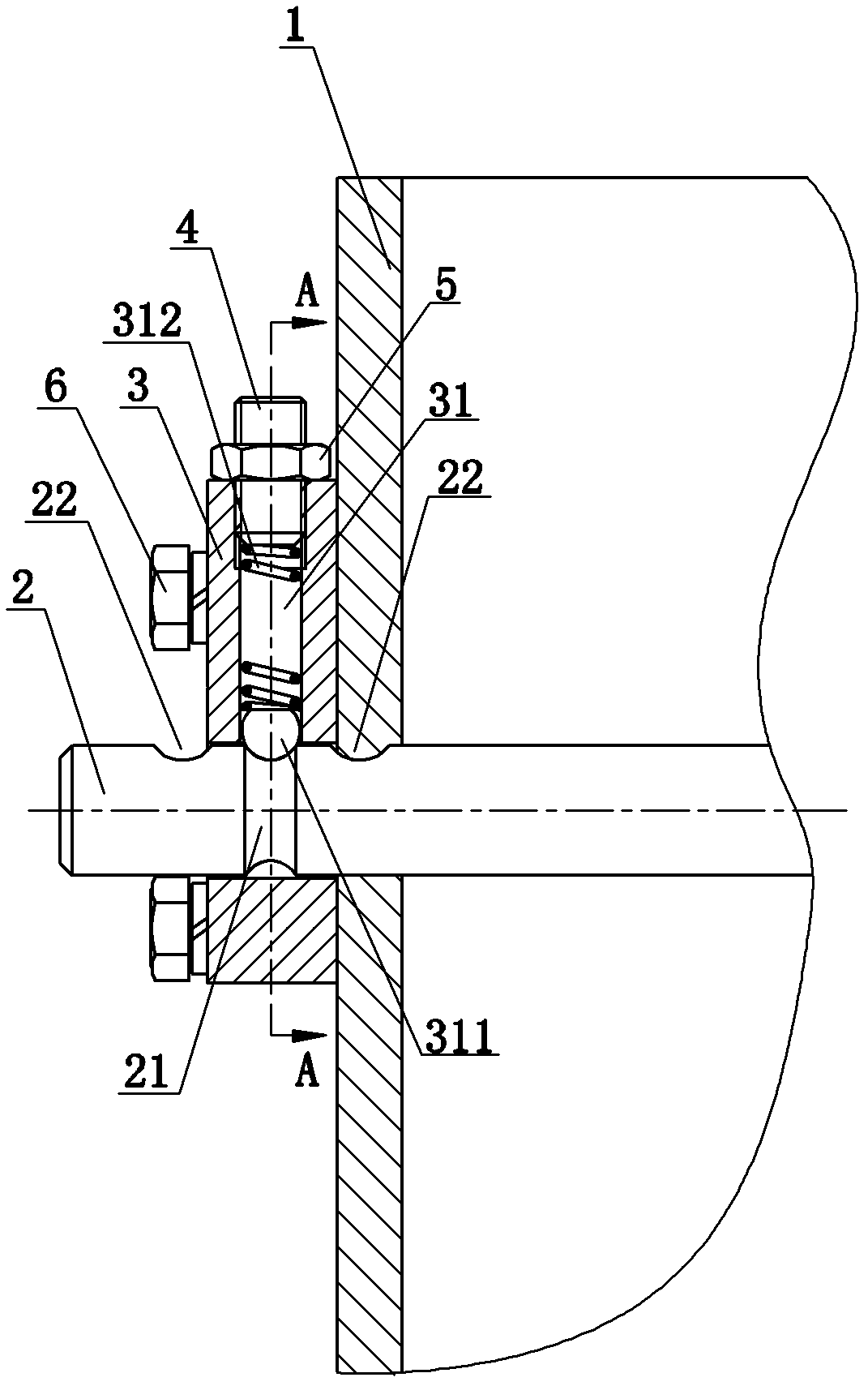 Self-locking and interlocking mechanism for shifting fork shafts of gearbox
