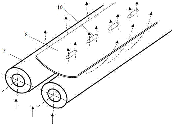 Furnace tube turbulent flow structure and heating furnace with same