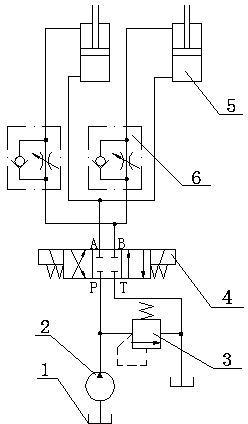 Unilateral throttling synchronism loop of dual-column gantry lifting machine