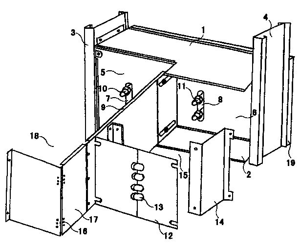 Incoming and outgoing line connecting device of electric control cabinet