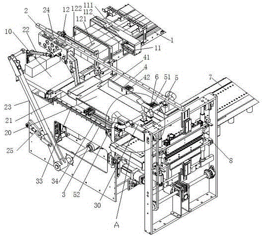 Material holding and conveying device of prefabricated bag packaging machine