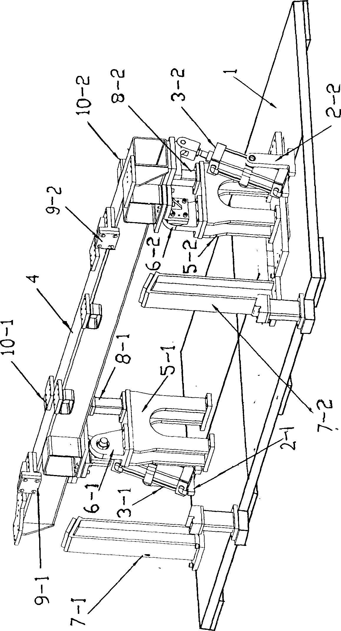 Turnover mechanism for installing vehicle side around external covering