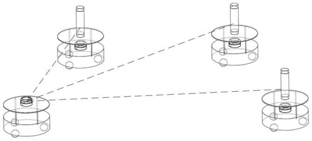 Cluster robot cooperative positioning system and method