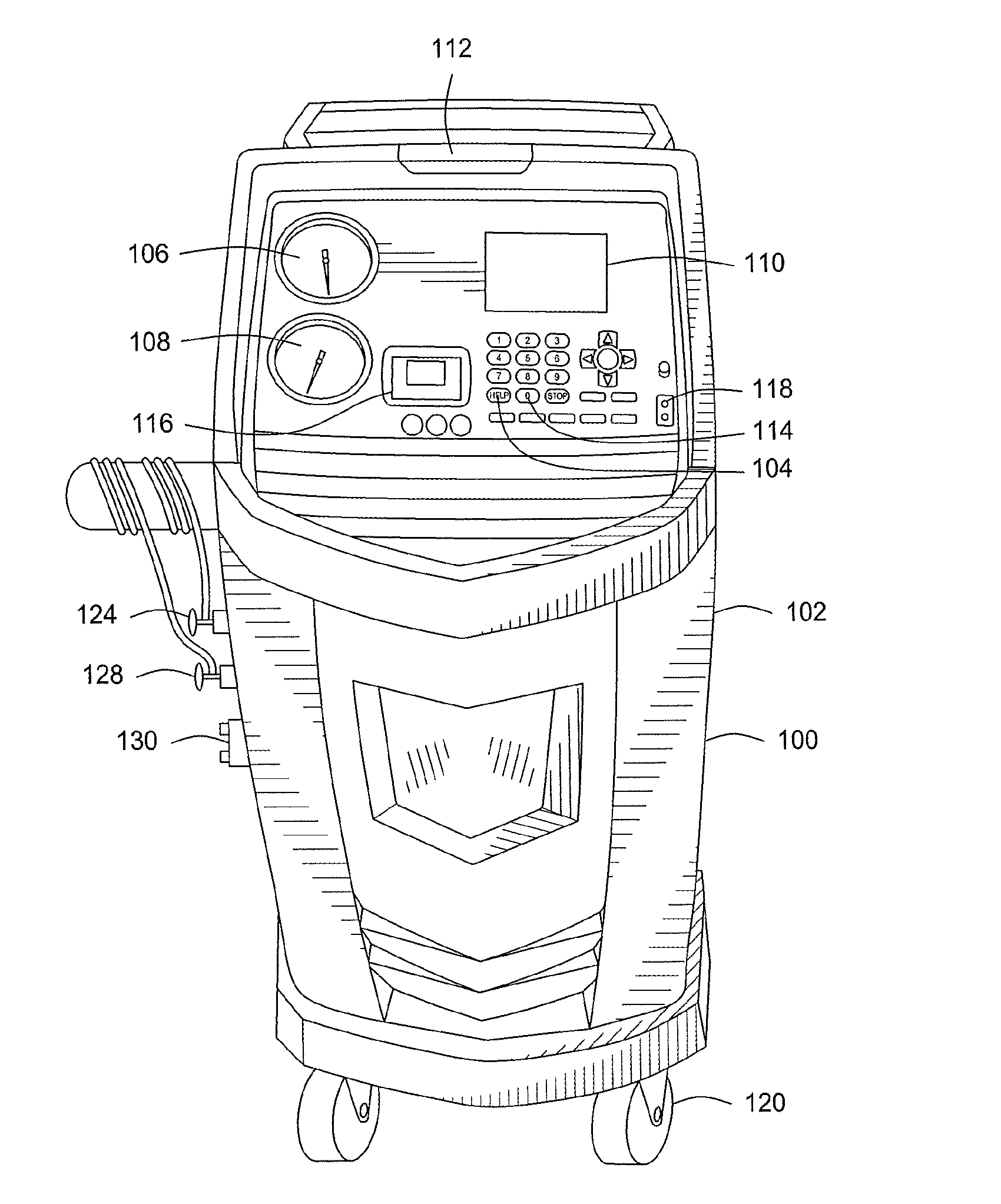 Refrigerant Recovery Unit with Diagnostic Interface