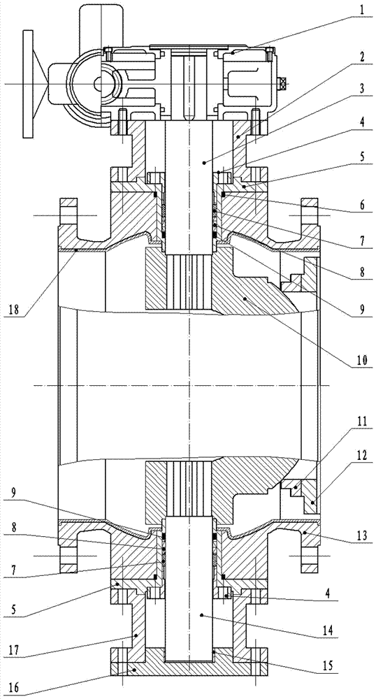 Eccentric ball valve with liner and preparation method thereof