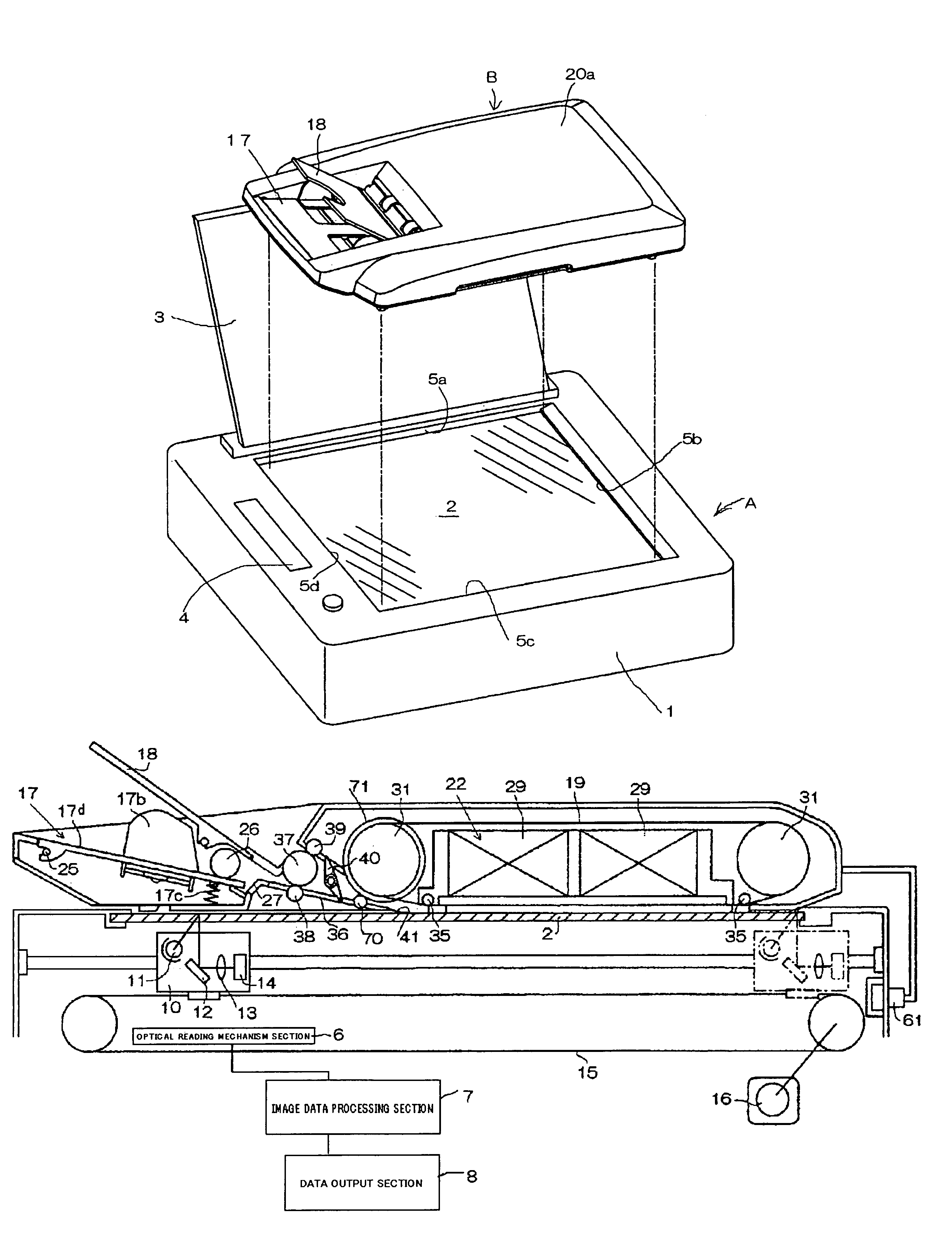Document feeder and image reading apparatus with the same