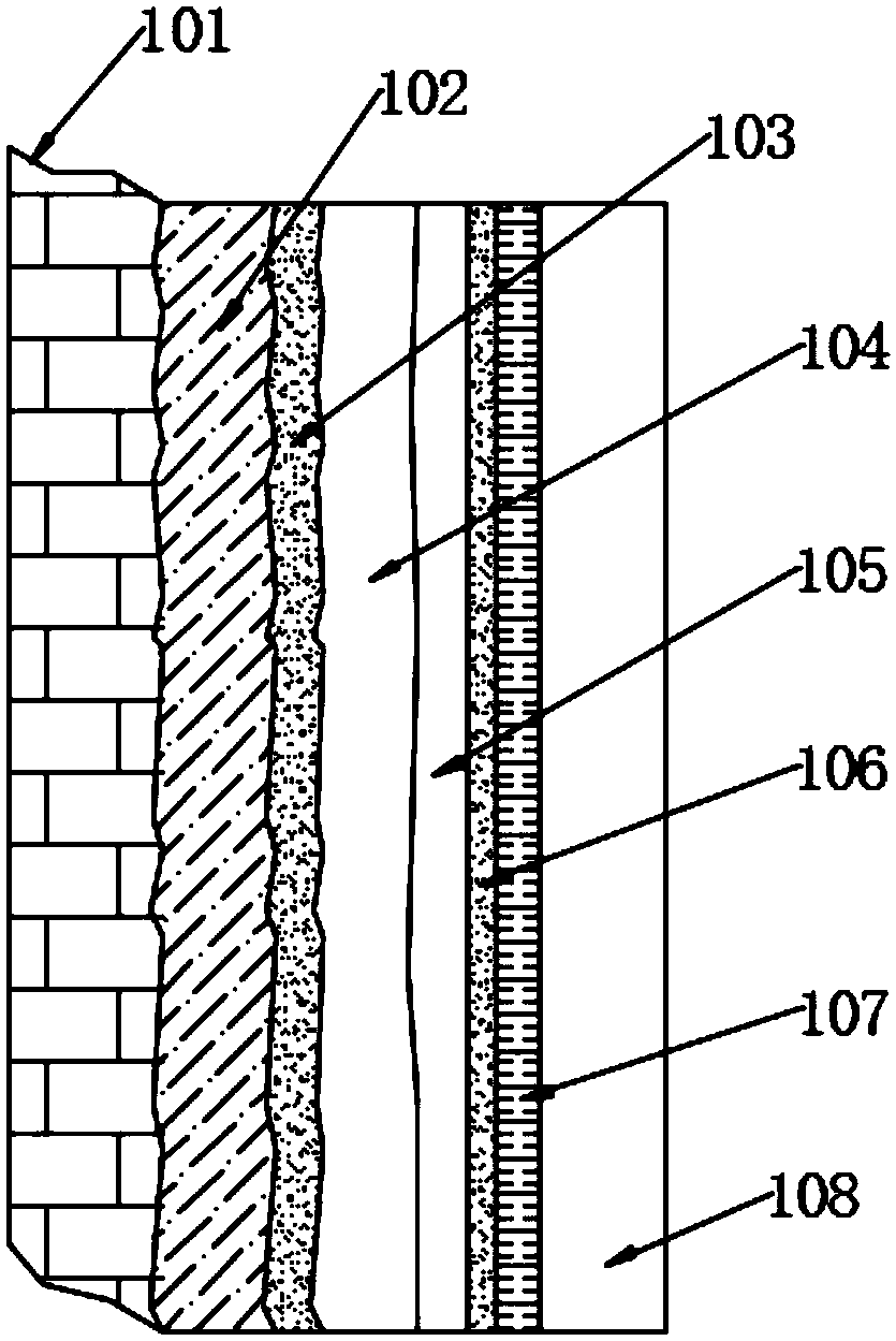 A kind of wallpaper air paste decoration structure and its construction method