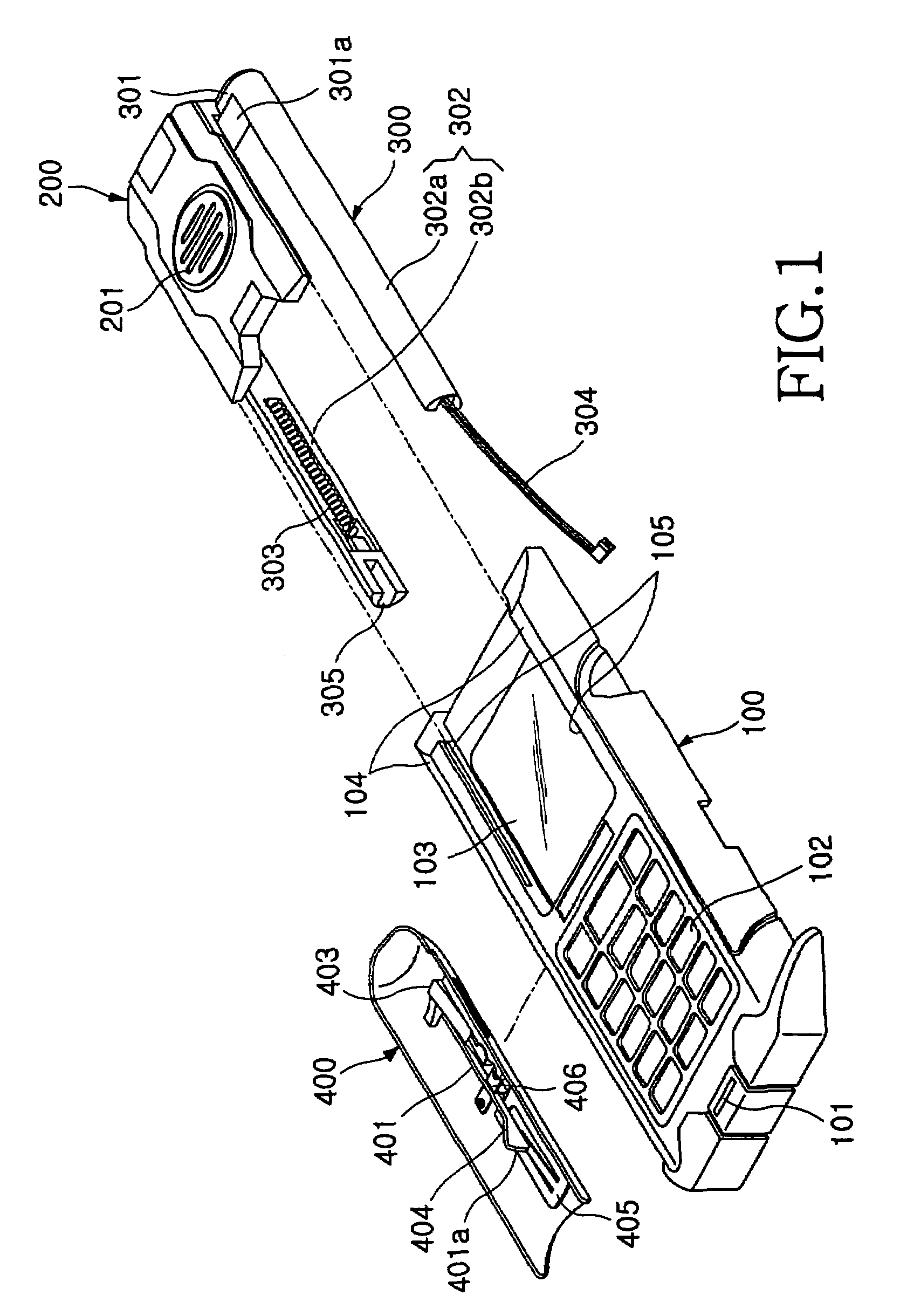 Mobile communication device with slide portion