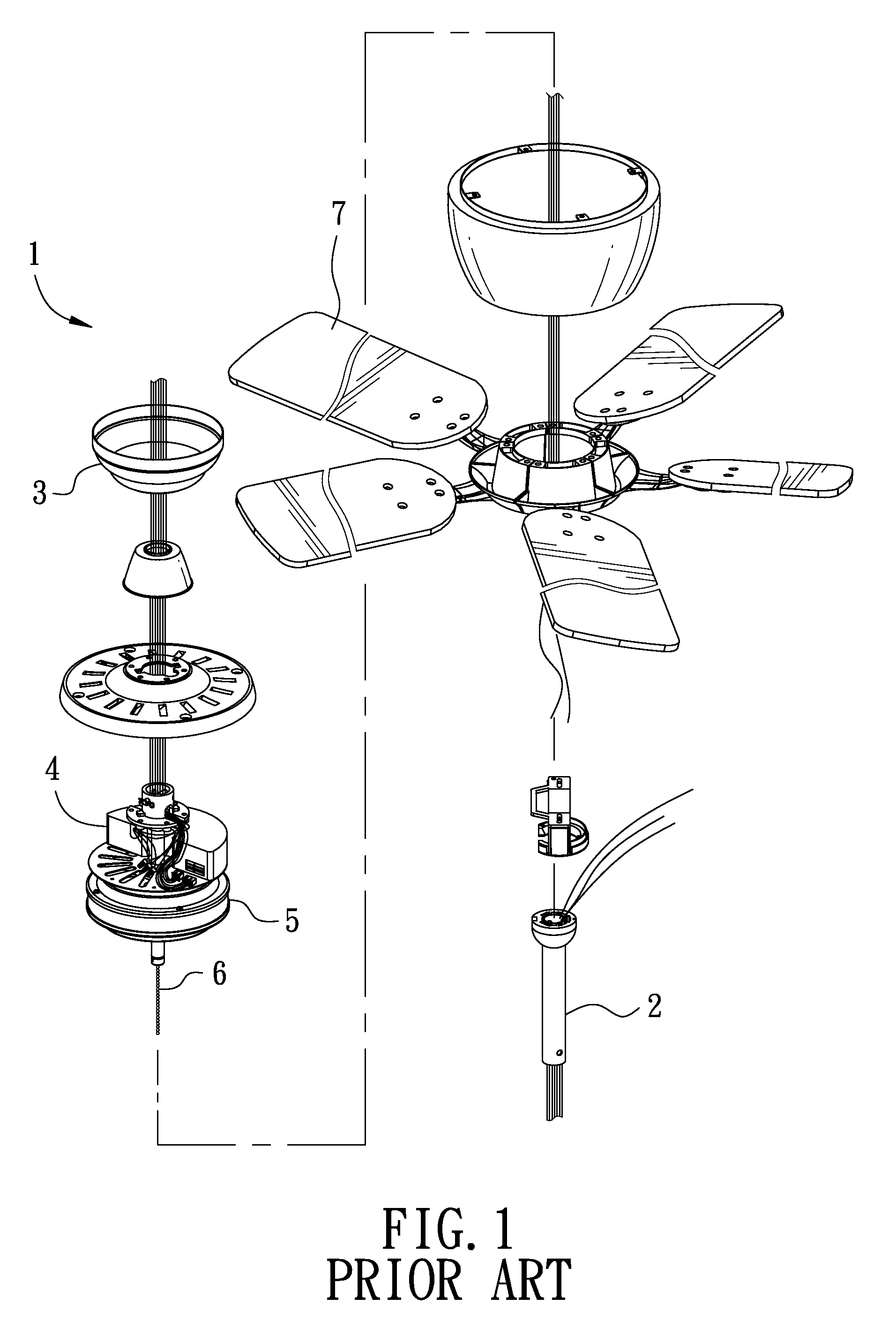 Changeover device of pull cord control and wireless remote control for a DC brushless-motor ceiling fan