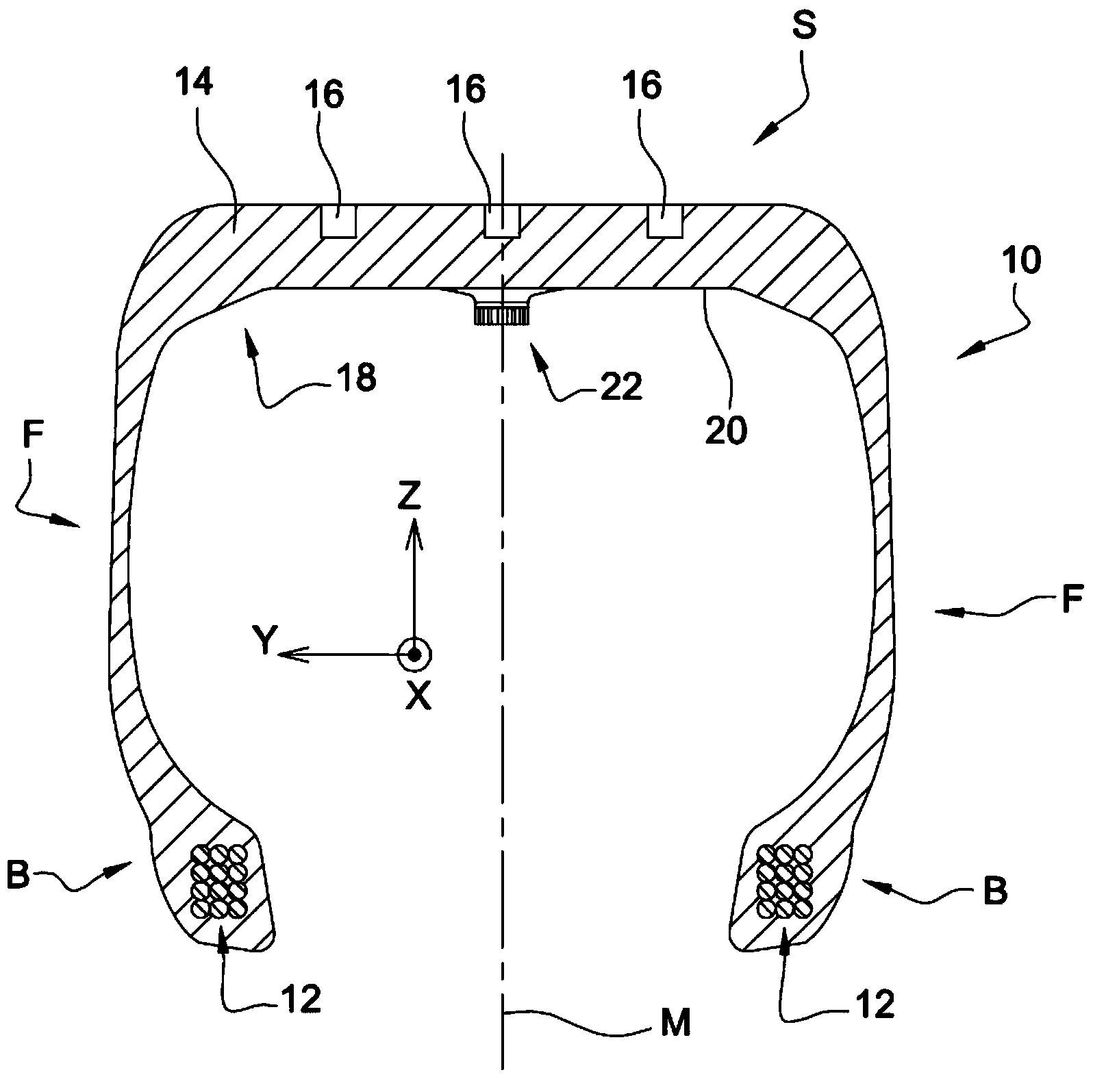 Method and device for counting the number of landings performed by an aircraft tyre