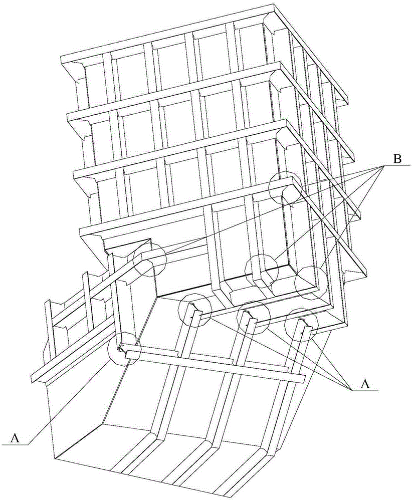 Butt joint structure of hopper plate and plate seam and hopper applying the butt joint structure