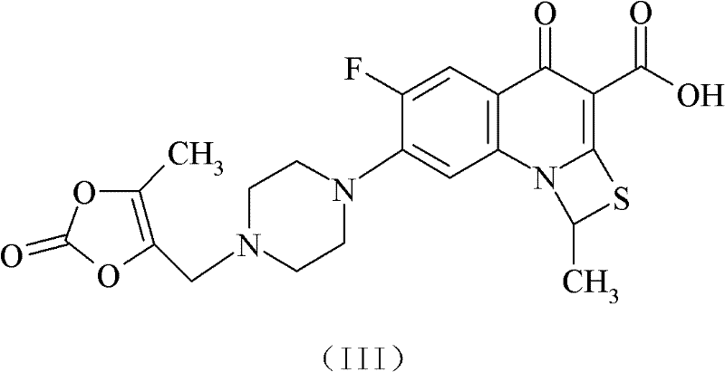 Prulifloxacin composition and preparation method thereof, and synthesis method of raw material drugs