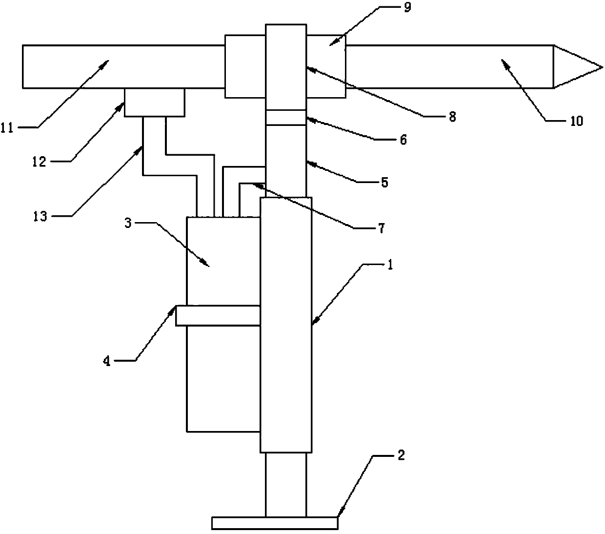 Supporting leg-adjustable roof bolter