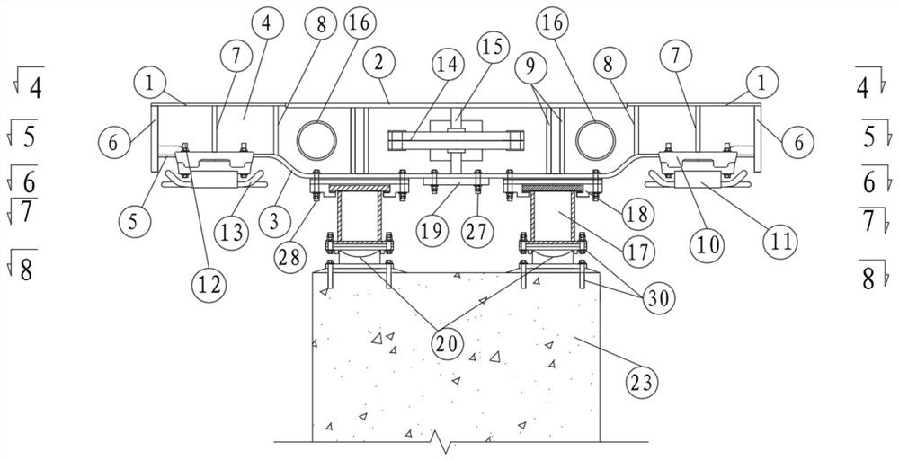 Long stator module of large displacement telescopic device for high-speed maglev bridge