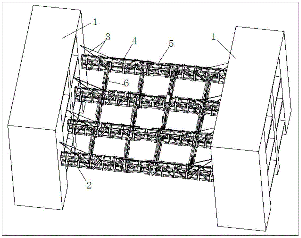 Steel truss formwork support structure for suspended structure and installing method of steel truss formwork support structure