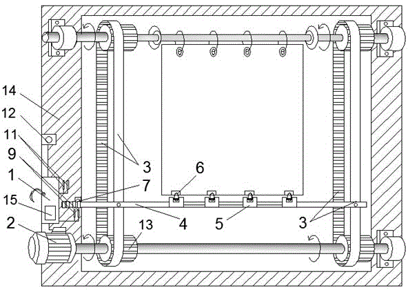 Automatic-conveying-belt page-turning display device