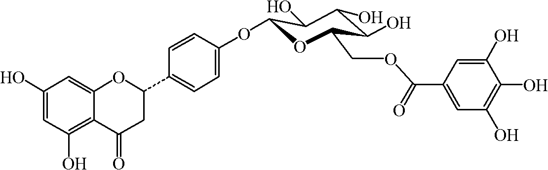 Application of flavane derivative