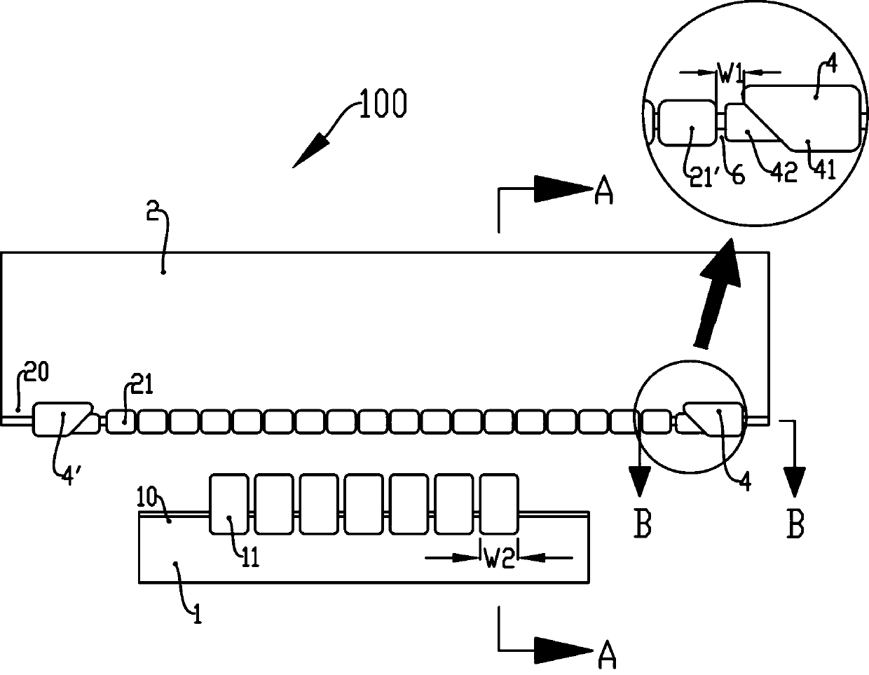 Sliding chain with novel mounting structure and product thereof