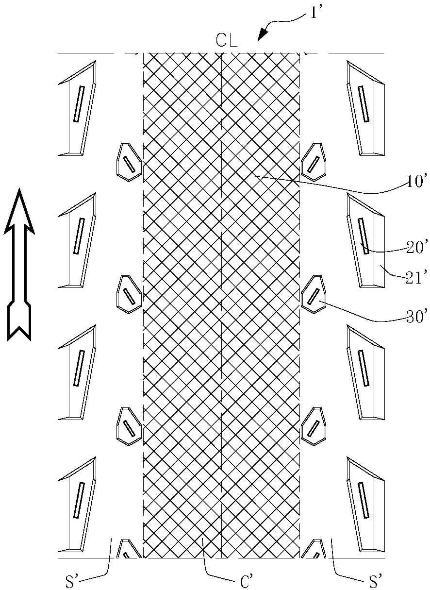 Tread pattern of bicycle tire