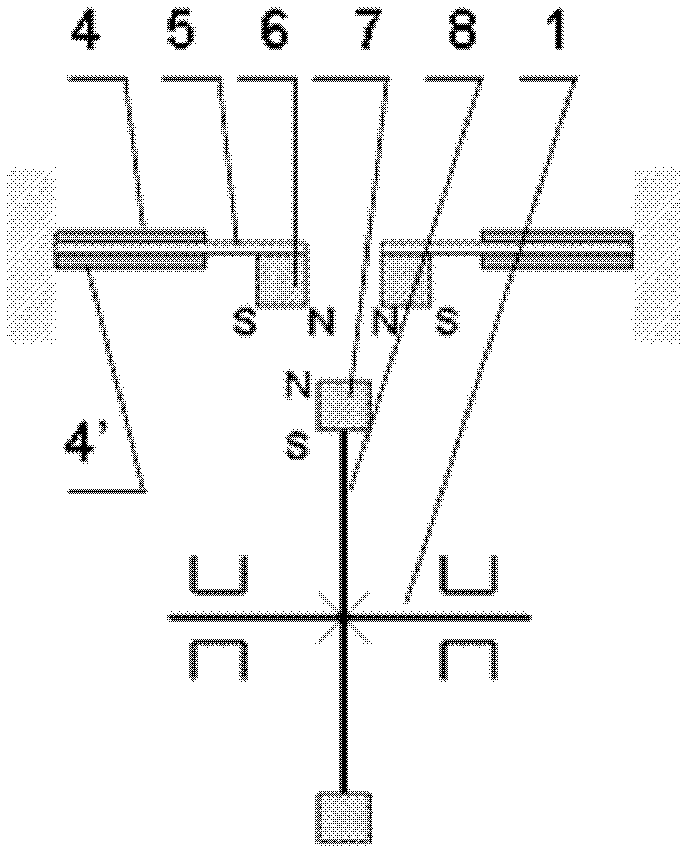 Symmetric rotation piezoelectric generation device