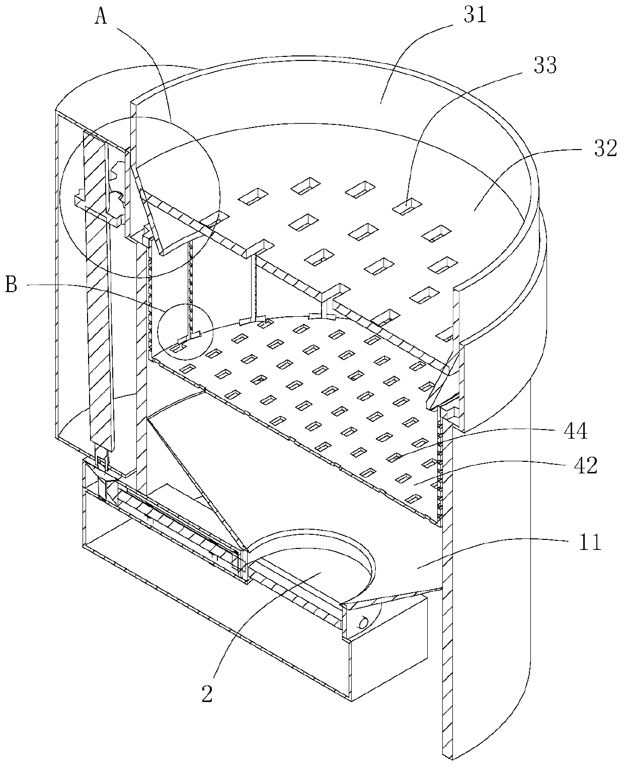 Orthopaedic surgical assistant device for bone block processing