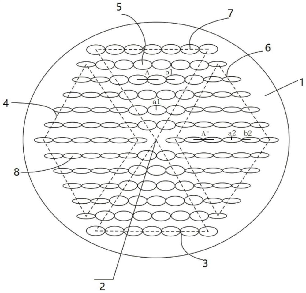 A High Birefringence Large Nonlinear Photonic Crystal Fiber