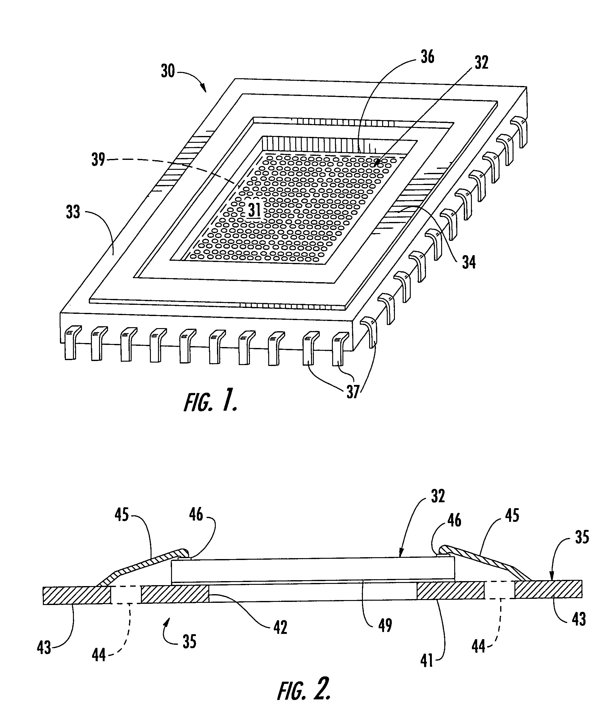 Methods and apparatus for making integrated circuit package including opening exposing portion of the IC
