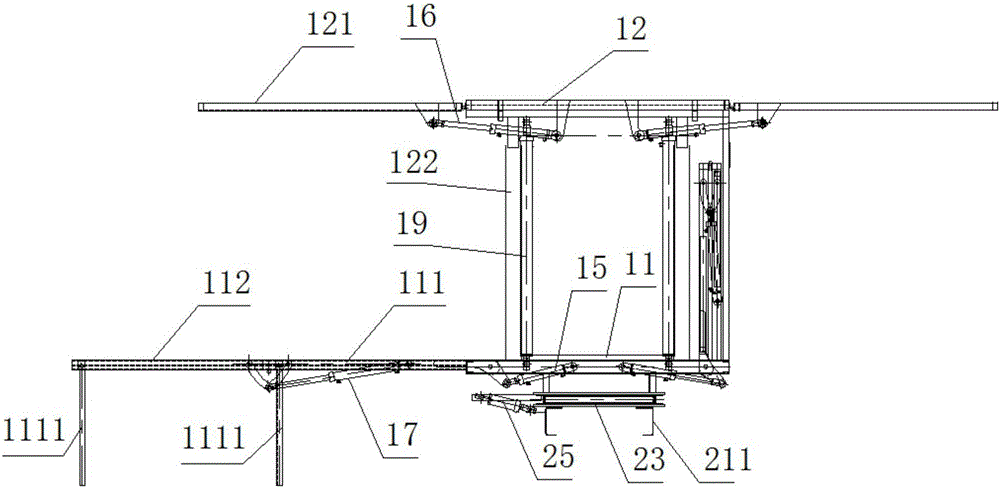 Single-layer rotating stage vehicle