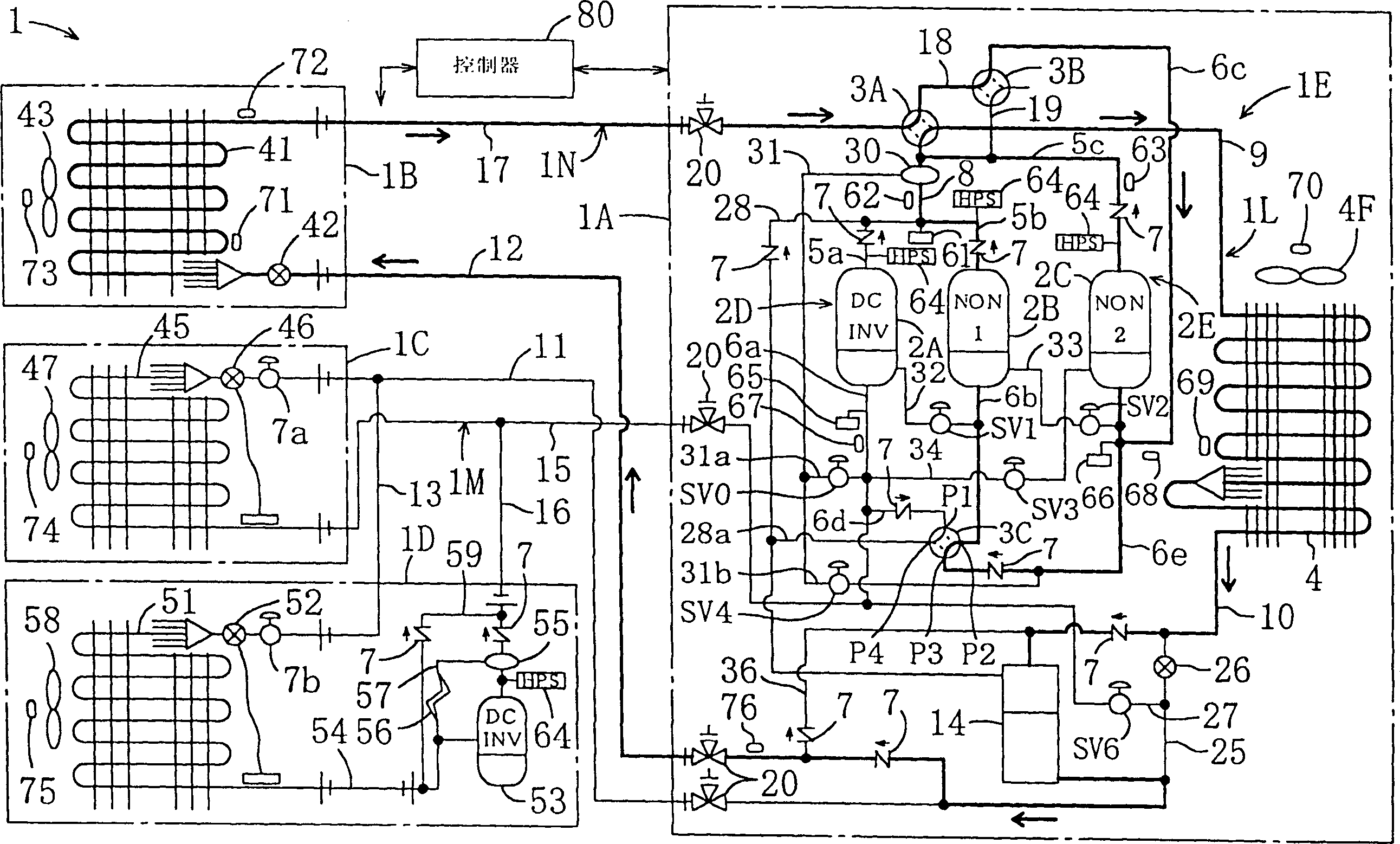 Refrigerating device