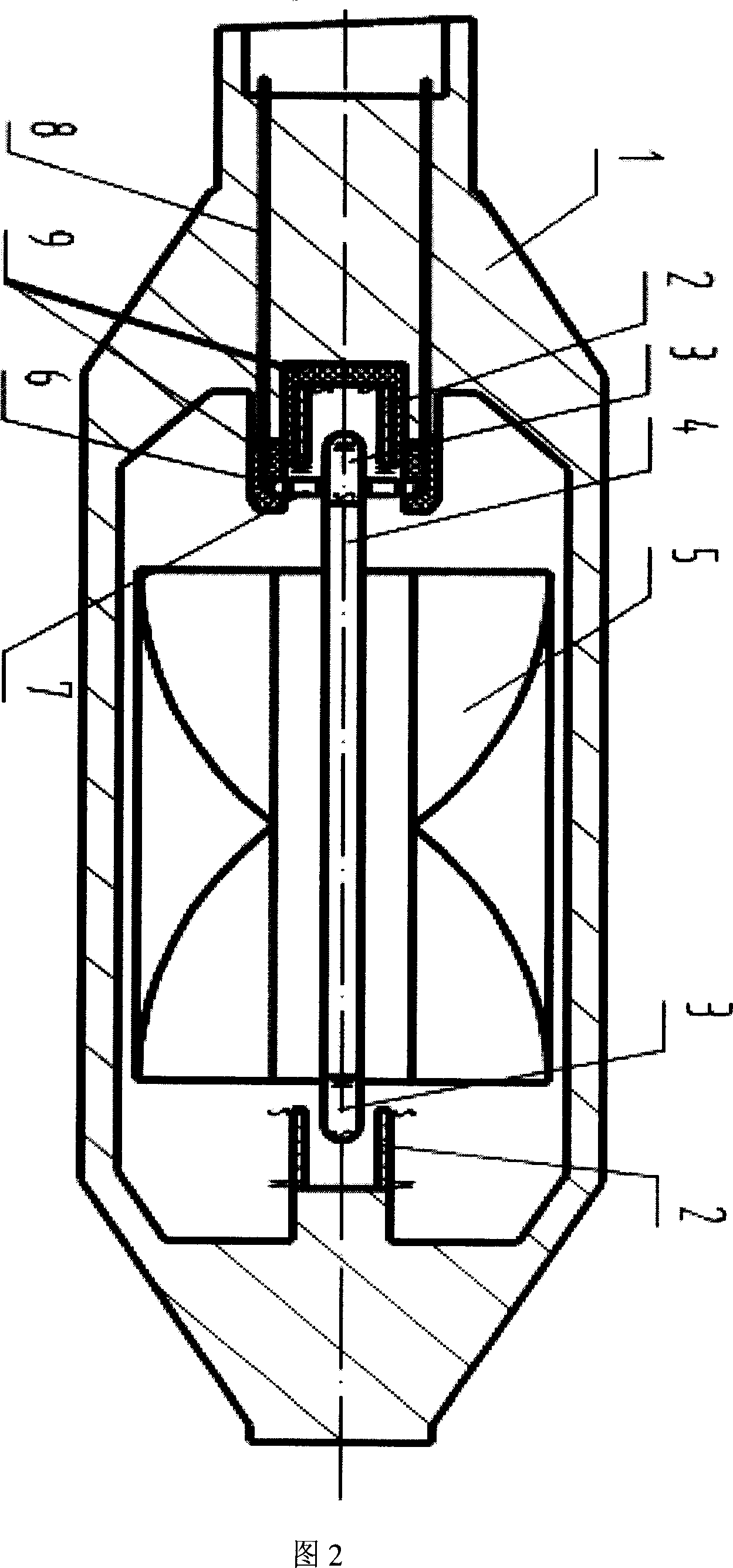 Device for measuring flux by turbine method, the method and its uses