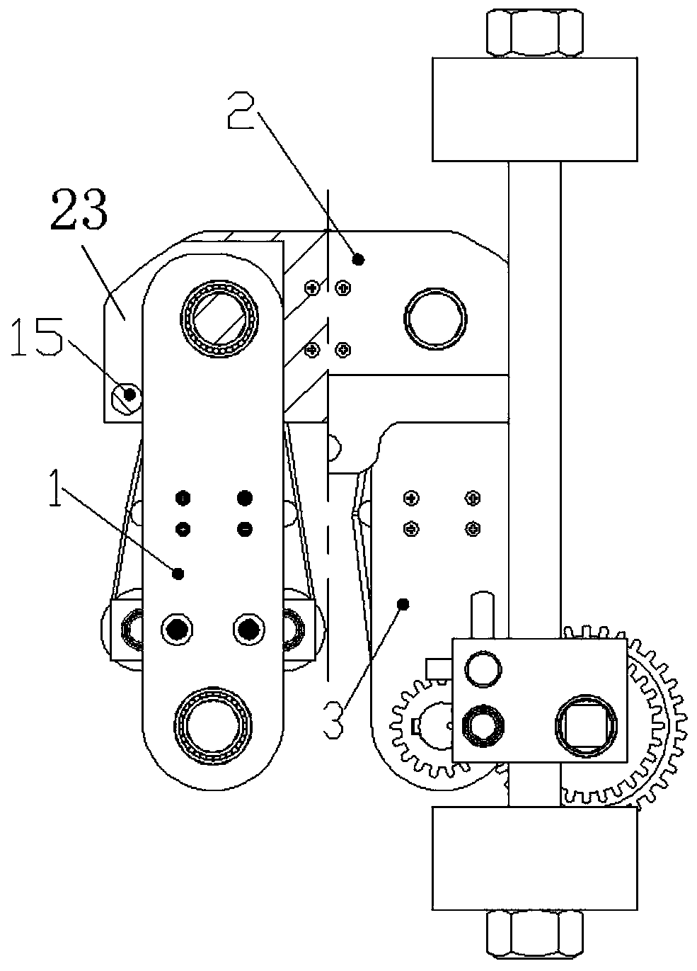 Bolt assembling and dismantling mechanical wrench for transmitting large torque in long and narrow space