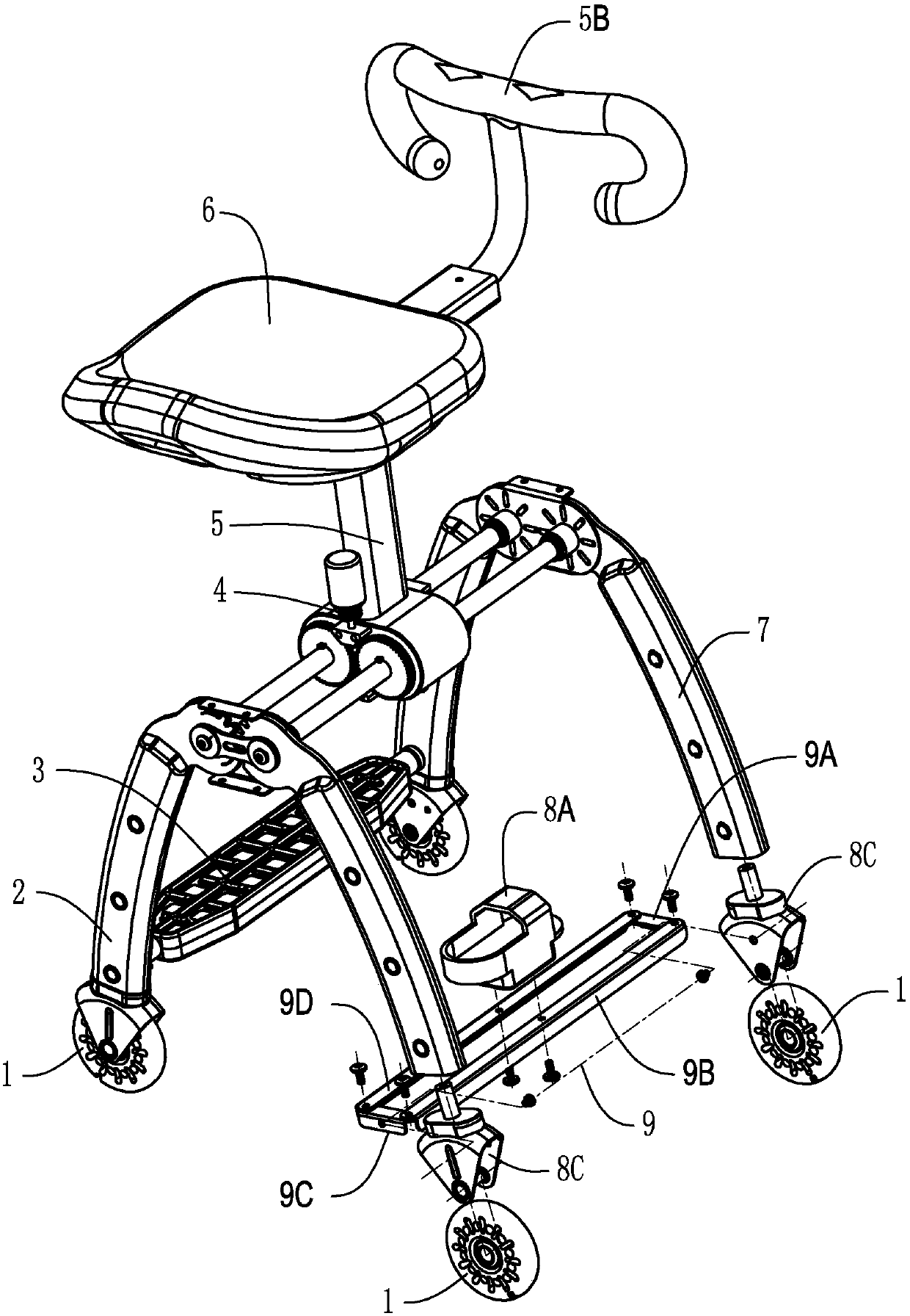 Steering system, boosting mechanism and sports apparatus