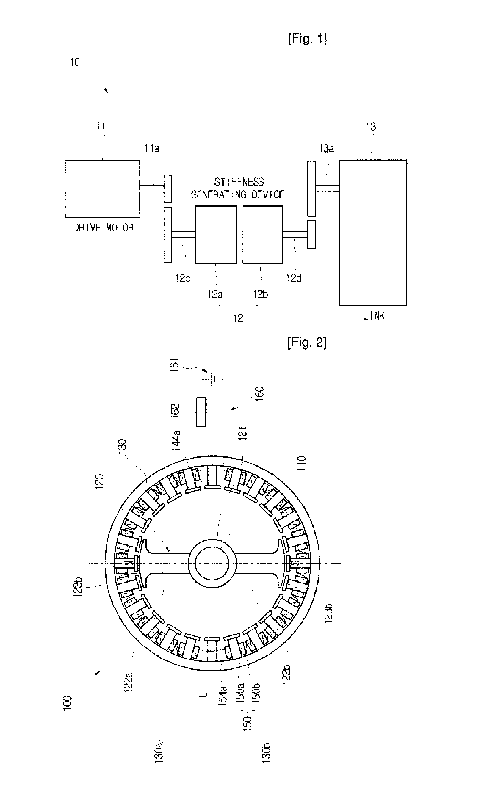 Device for generating stiffness and joint of robot manipulator comprising the same