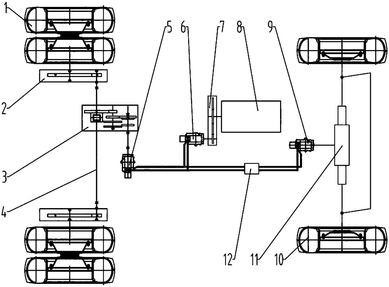 Wheeled agricultural machine and its hydraulic traveling system