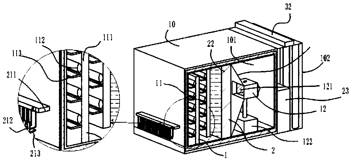 Multiple-effect purification device for animal manure methane gas