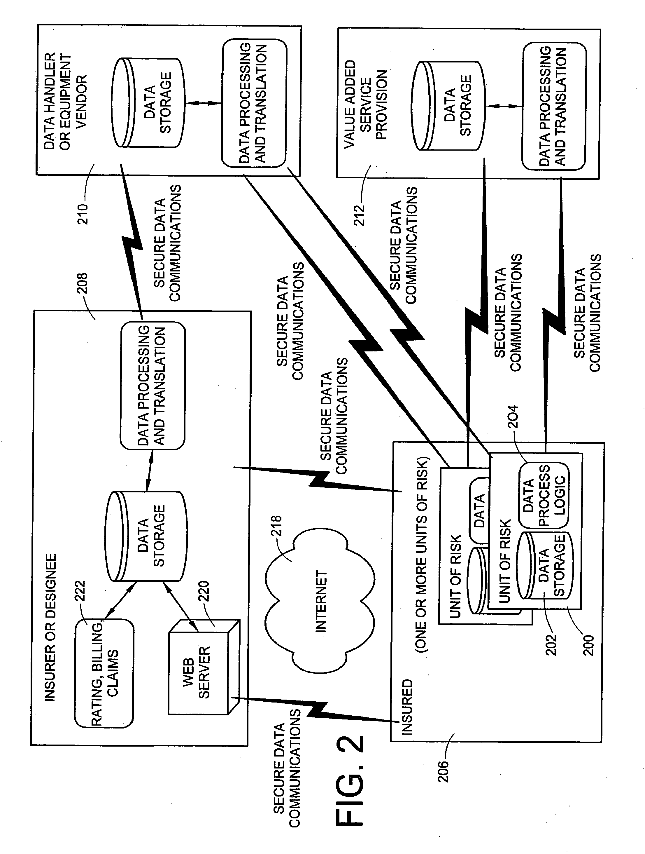Monitoring system for determining and communicating a cost of insurance