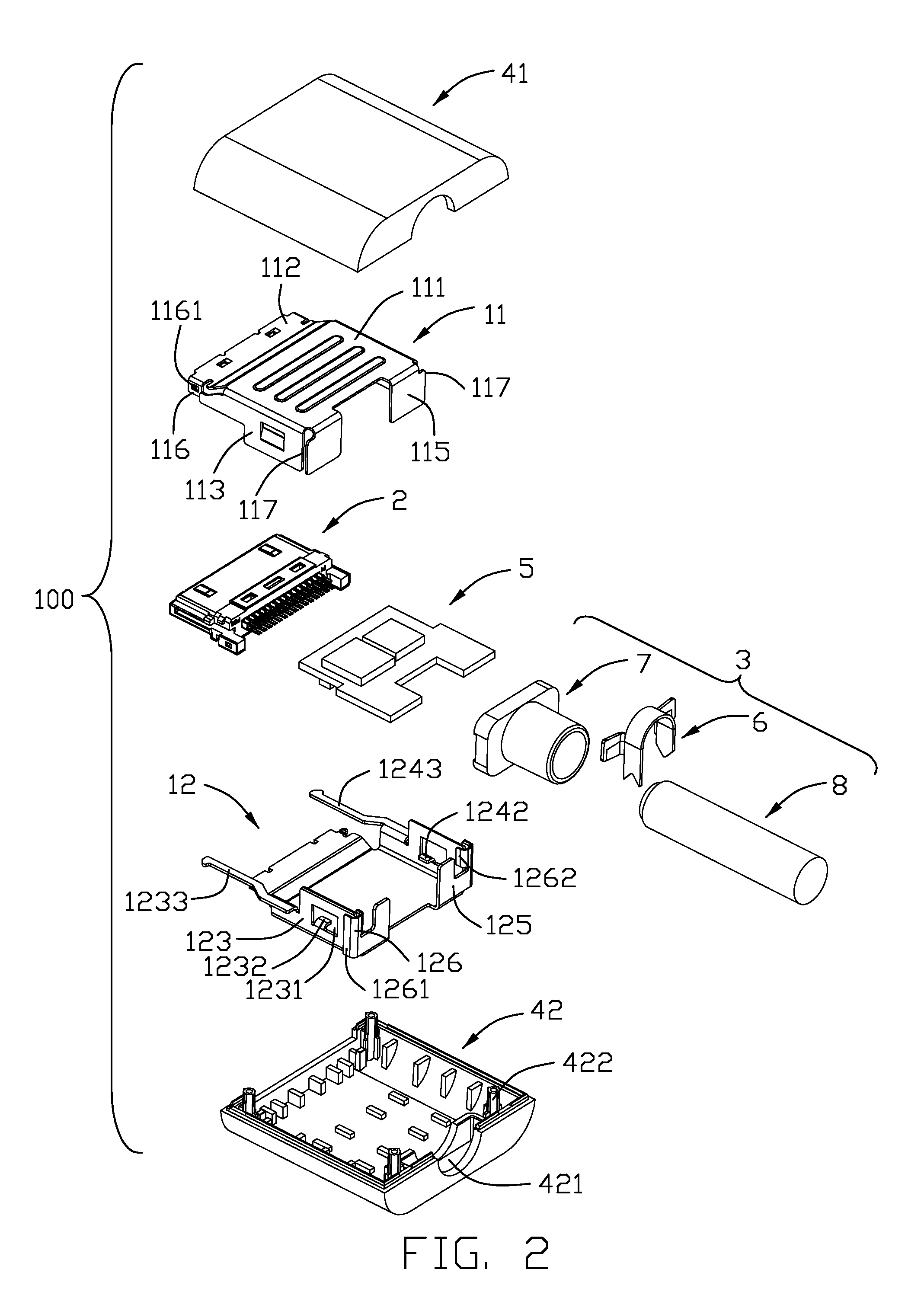 Cable connector assembly with improved shielding member