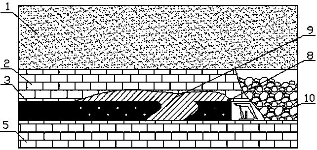 A method for chemical weakening of igneous rocks in thick coal seams by horizontal segmental blasting