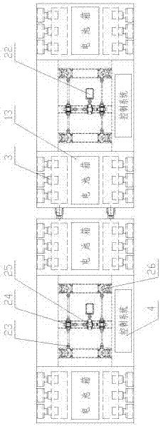 Large-tonnage wireless linkage type all-dimensional walking device based on CAN bus control