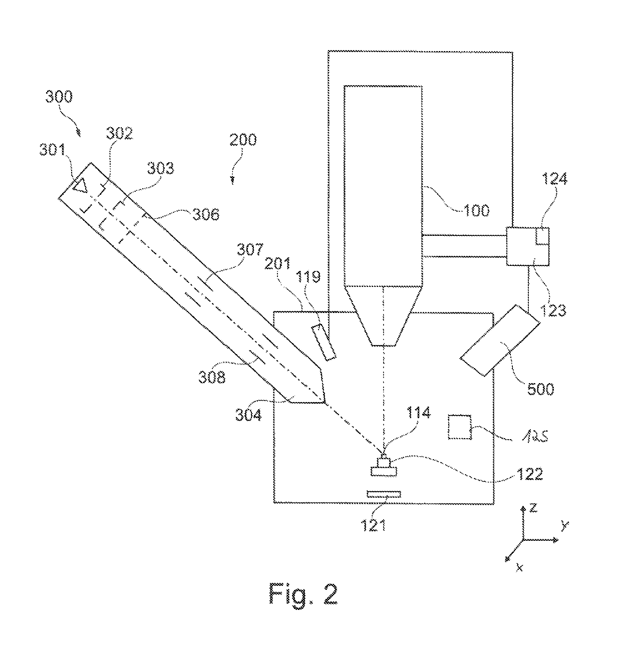 Imaging device for imaging an object and for imaging a structural unit in a particle beam apparatus